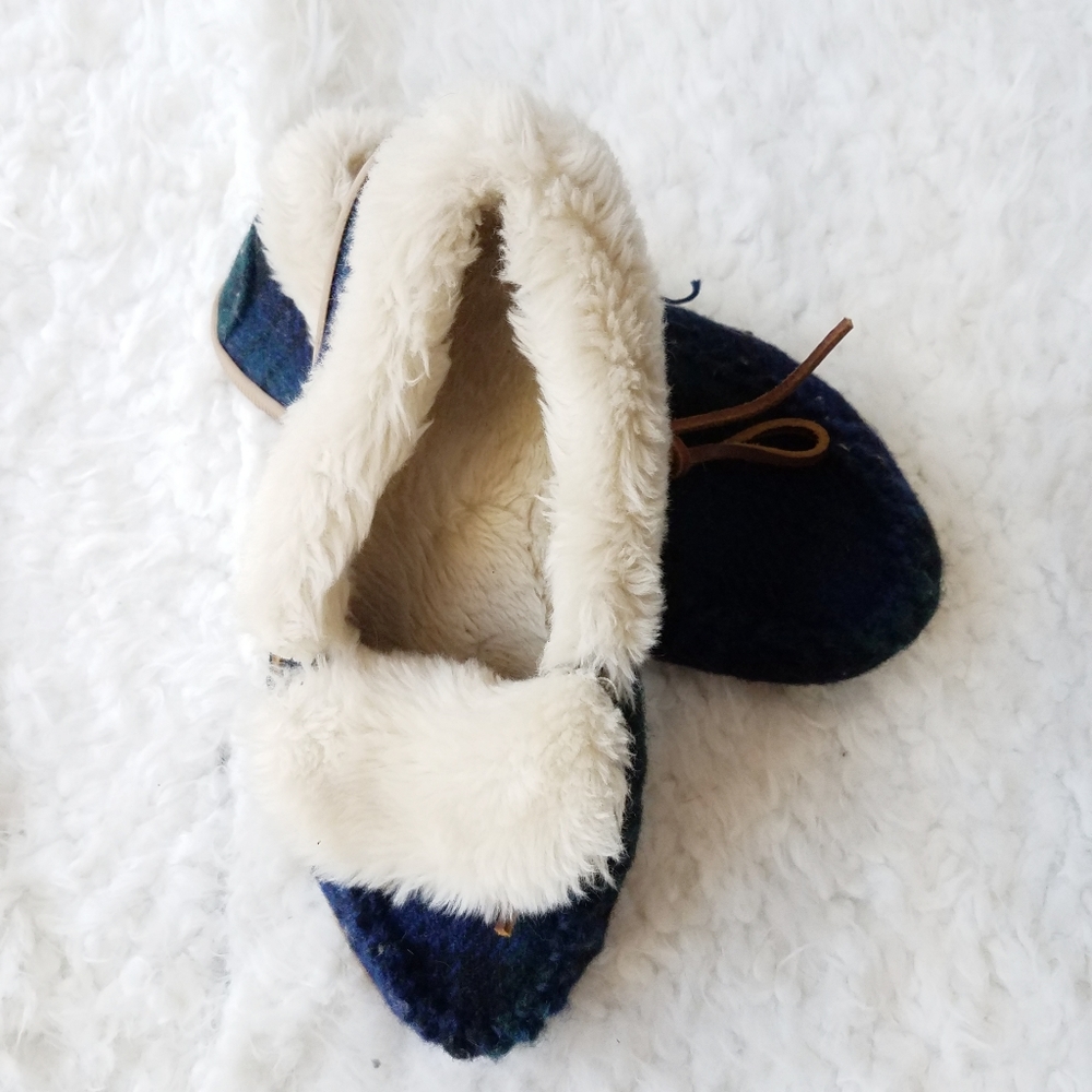 J. Crew Plaid Slippers